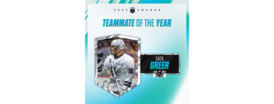 Greer Named NLL Teammate of the Year